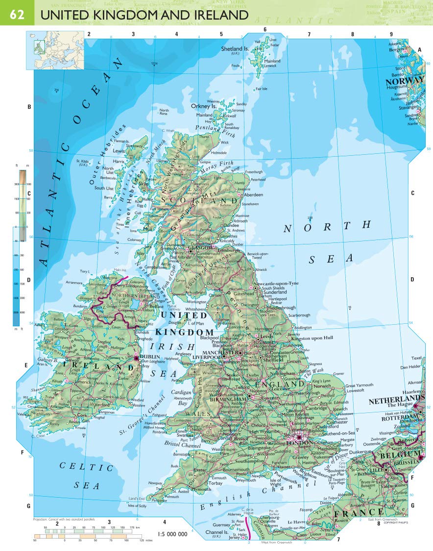 Philip's Modern School Atlas 100th Edition (Hardback) - Image 7