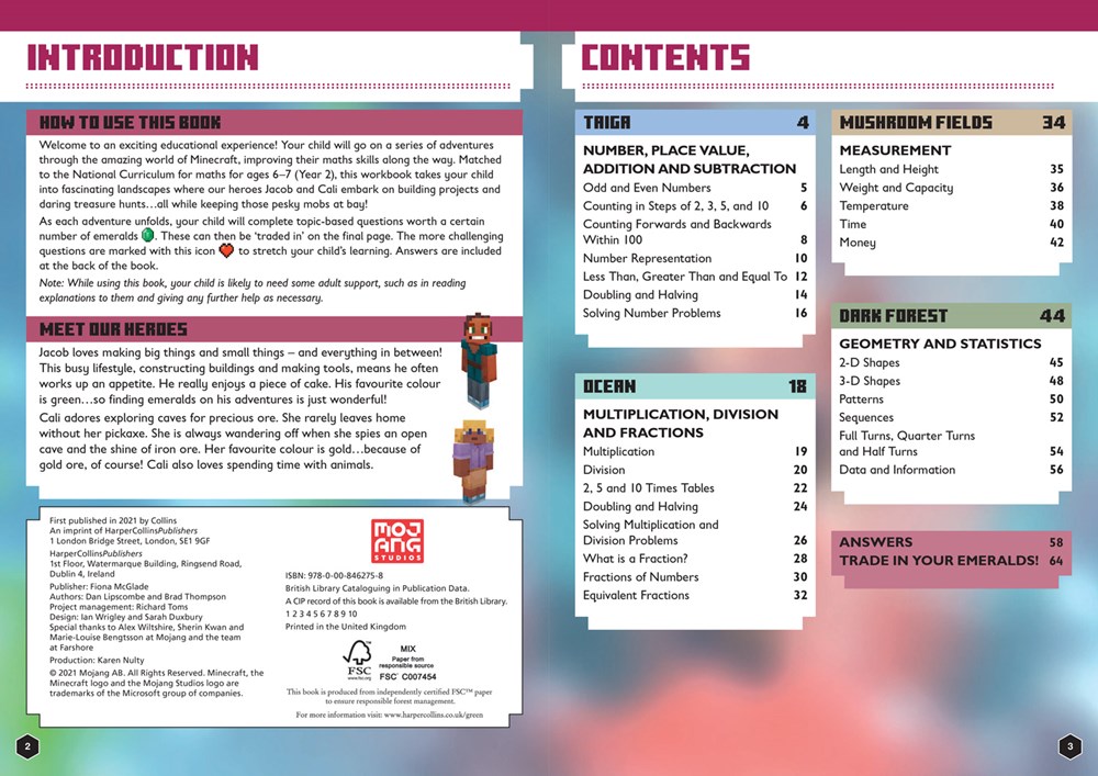 Minecraft Maths Ages 6-7 : Official Workbook - Image 2