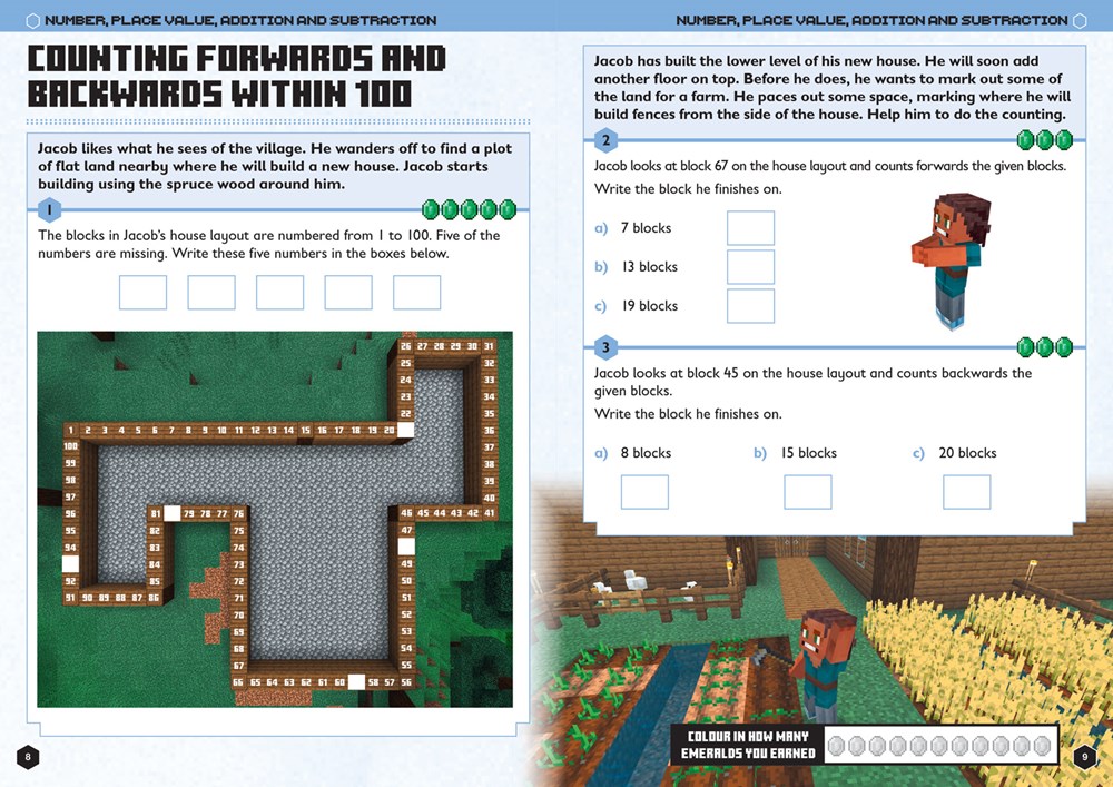 Minecraft Maths Ages 6-7 : Official Workbook - Image 3