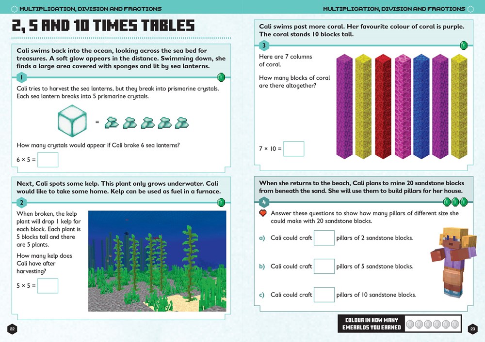 Minecraft Maths Ages 6-7 : Official Workbook - Image 4