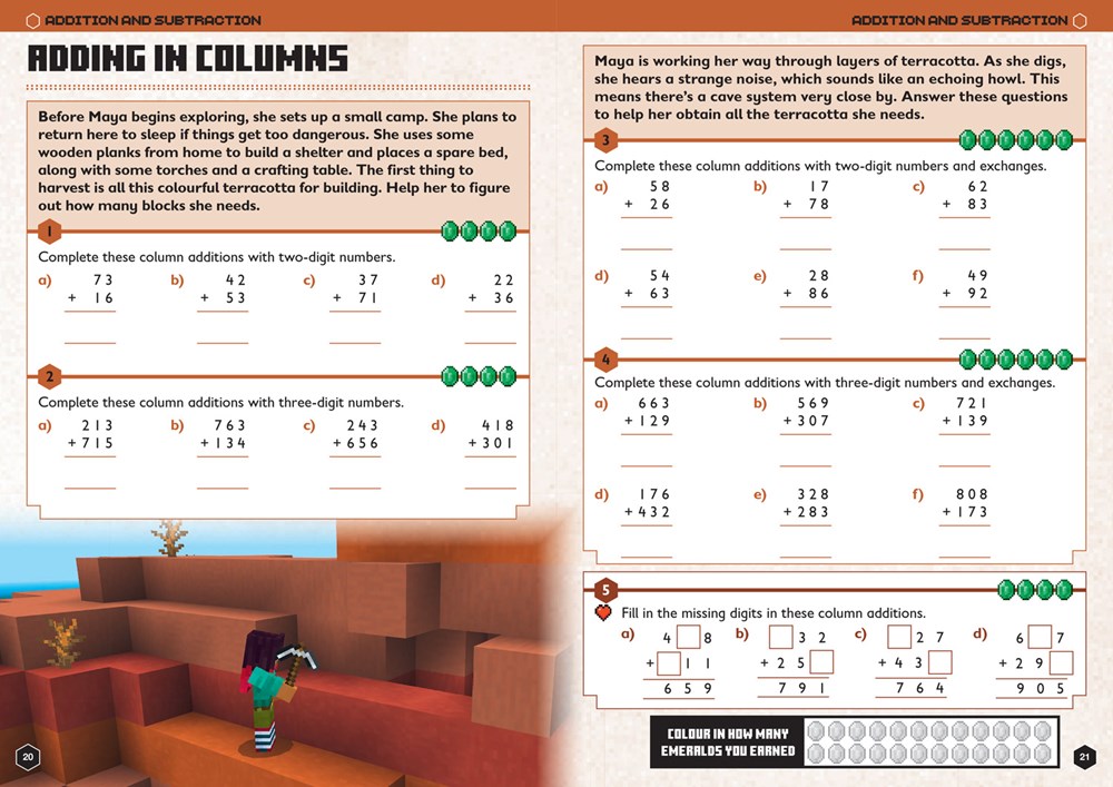 Minecraft Maths Ages 7-8 : Official Workbook - Image 3
