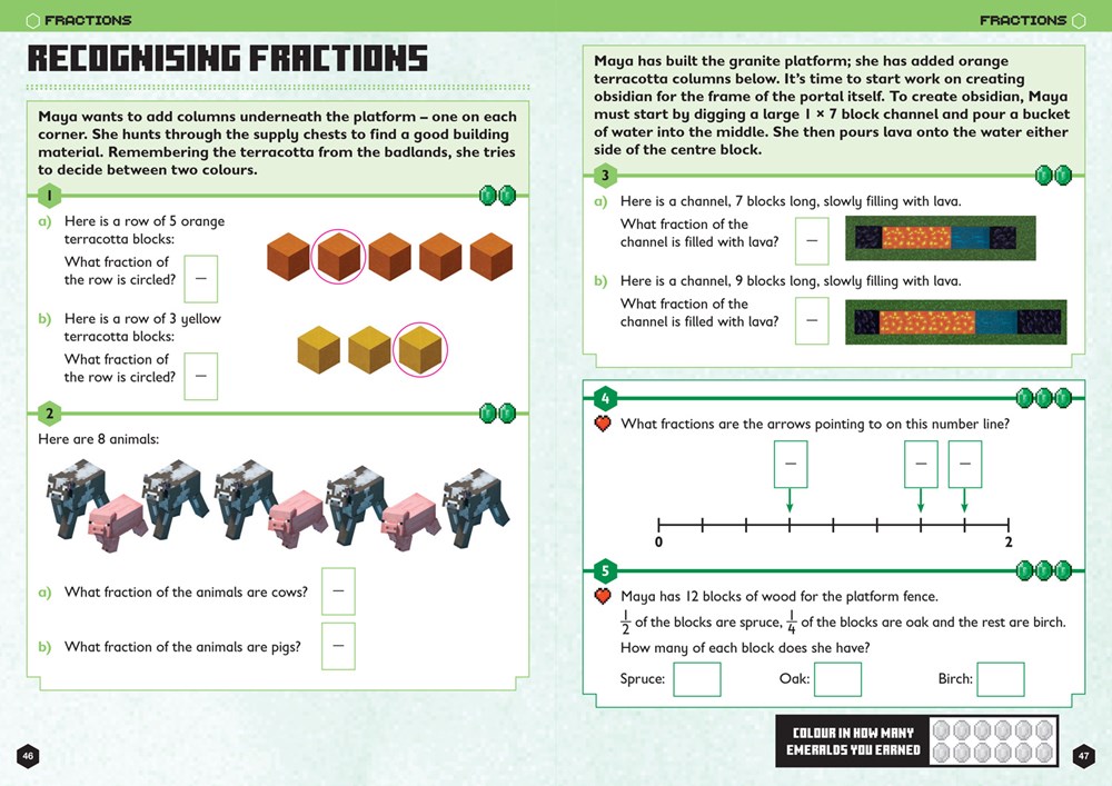 Minecraft Maths Ages 7-8 : Official Workbook - Image 4