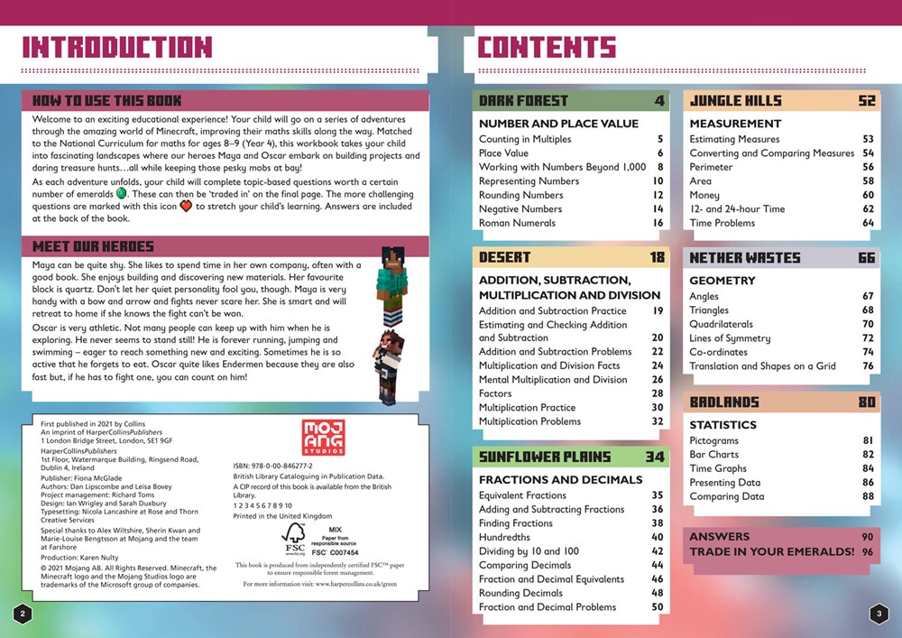 Minecraft Maths Ages 8-9 : Official Workbook - Image 2