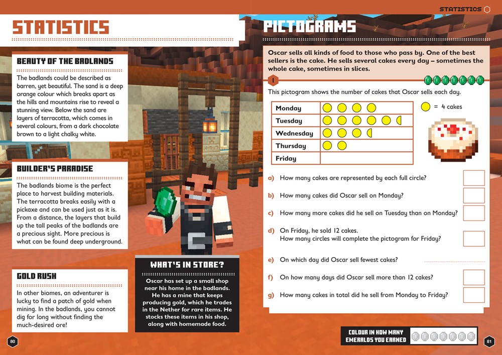 Minecraft Maths Ages 8-9 : Official Workbook - Image 3