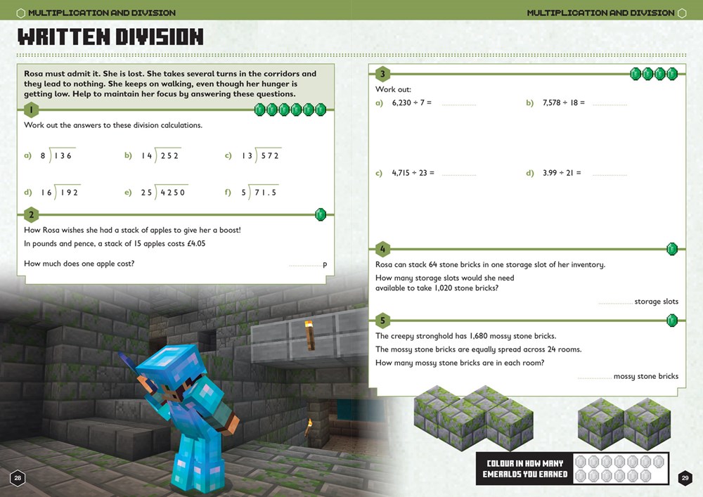 Minecraft Maths Ages 10-11 : Official Workbook - Image 3