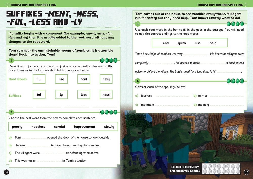 Minecraft English Ages 6-7 : Official Workbook - Image 3