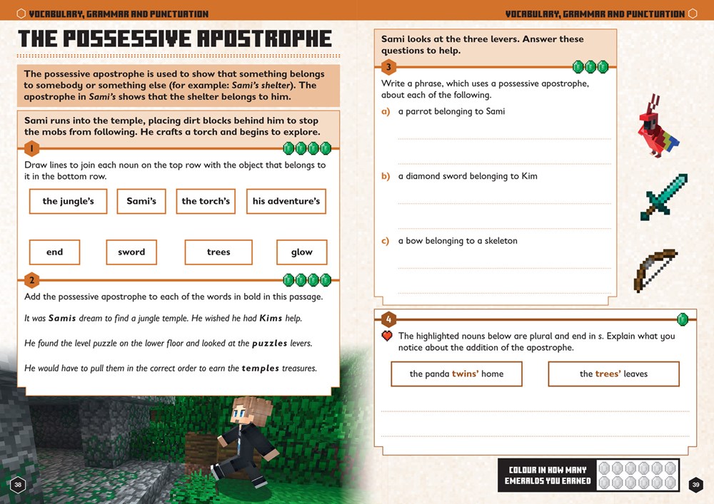 Minecraft English Ages 7-8 : Official Workbook - Image 3
