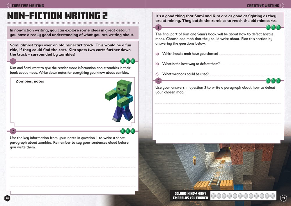 Minecraft English Ages 7-8 : Official Workbook - Image 4