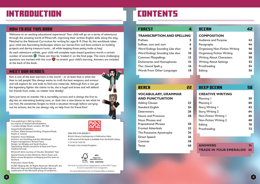 Minecraft English Ages 8-9 : Official Workbook - Image 2