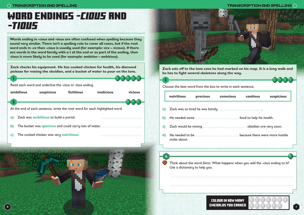 Minecraft English Ages 9-10 : Official Workbook - Image 3
