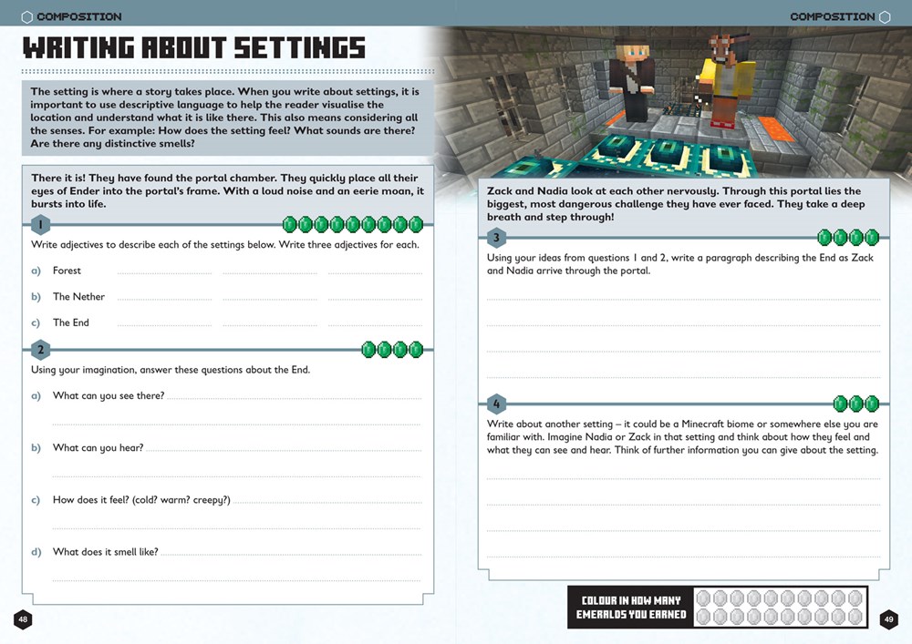 Minecraft English Ages 10-11 : Official Workbook - Image 4